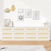 Rattan & Wood 6-Drawer Dresser - Modern Wide Chest, Multi-Scene Storage Furniture for Bedroom/Nursery - 3 of 4