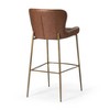 Maven Lane Naomi Metal Bar Stool with Faux Leather 31" - 3 of 4