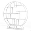 Resenkos Bookshelf, Bookcase Standing Shelf Unts,Round Bookshelf, 63 Inch Etagere Bookcase with Staggered Shelves,White - 3 of 3