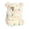 Aurora Mini Periwinkle Pig Rolly Pet Round Stuffed Animal White 5.5" - image 2 of 4