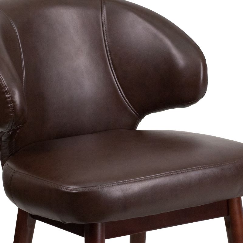 Flash Furniture Comfort Back Series Side Reception Chair with Walnut Legs, 6 of 12