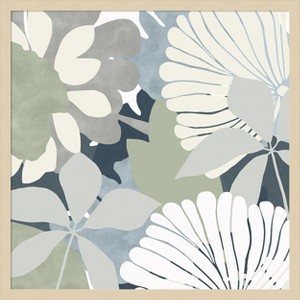 Amanti Art Big Retro Flowers II by Flora Kouta Wood Framed Wall Art Print - 1 of 4