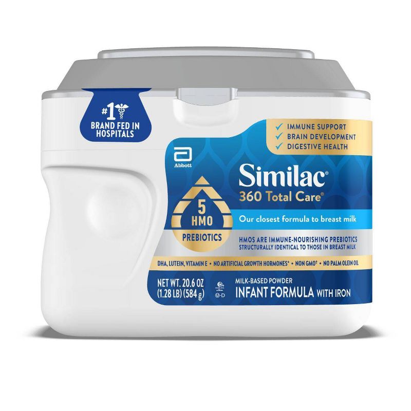 Similac 360 Total Care Non-GMO Powder Infant Formula - 20.6oz, 1 of 18