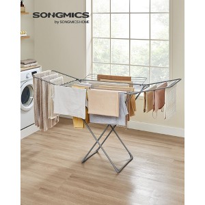 Metal Clothes Drying Rack, Foldable Laundry Airer with 4 Gull Wings & 70 ft Drying Space, Indoor Outdoor Use for Bed Linens Clothing - 1 of 4