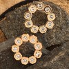 SOHI Women's Gold Crystal Stud Earrings - 2 of 3