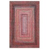 Braided Printed Pattern Rug, Soft Foldable Low Pile Non-Slip Floor Mat, Farmhouse Bordered Indoor Carpet for Living Room, Bedroom - 2 of 4