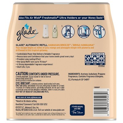 Hawaiian Breeze Infused Essential Oils Air Freshener Refills, 6.2 oz 2pk
