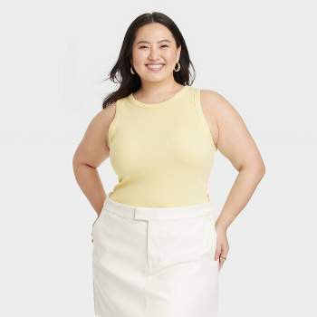 Women's Plus Size Capri Jeans Yellow 20 - White Mark : Target