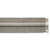 Design Imports  Braided Stripe Jacquard Fringe Table Runner, 15X72", Dark Brown - 3 of 4