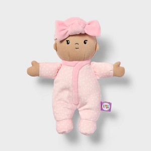 8" Girl Soft Little Baby Doll Pink Dot Pajamas - Gigglescape™ - 1 of 3