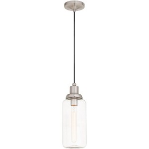 Art Glass 5" Wide Brushed Nickel Mini Pendant - 1 of 2