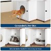 GustoWave Multi-layer 48.8'' Wooden Cat Tree Litter Box Enclosure, Hidden Litter box with Storage Cabinet, Scratching Post Board Toy Balls - 3 of 4