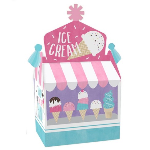 Editable Ice Cream Truck Favor Box Label Gable Gift Box Ice Cream Birt -  Design My Party Studio