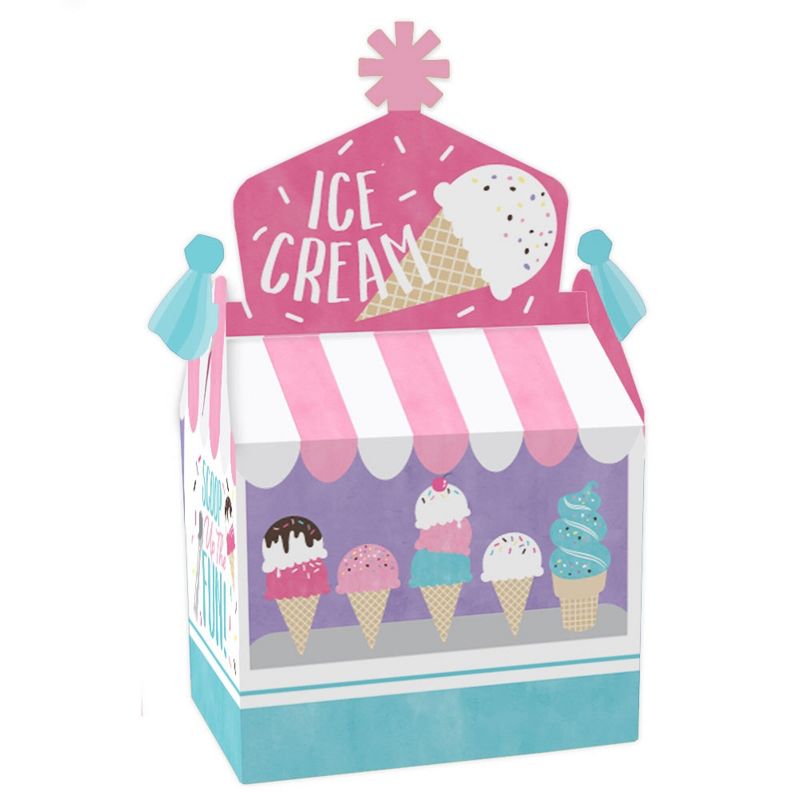 Big Dot of Happiness Scoop Up The Fun - Ice Cream - Treat Box Party Favors - Sprinkles Party Goodie Gable Boxes - Set of 12, 1 of 10