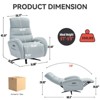 Modern Dual Motor 270° Swivel Power Recliner Chair With Heavy Duty Motion Mechanism, USB and Type-C Charging Ports - ModernLuxe - 3 of 4