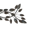 Traditional Rustic Metal Leaf Wall Decor Brown - Olivia & May: Iron Artwork, Nature Inspired, Indoor Vertical Display - 4 of 4