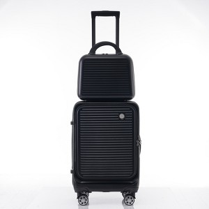 20 inch hard shell luggage with front pocket and 360 ° swivel wheels, lightweight and suitable for outdoor travel and camping - 1 of 4
