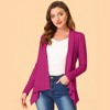 INSPIRE CHIC Women's Long Sleeves Open Front Asymmetric Hem Lightweight Cardigan - 2 of 4