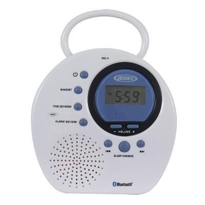 JENSEN AM/FM Digital Shower Radio with NFC and Wake to Radio or Alarm (JWM-160)