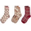 MeMoi Women's 3 Pair Pack Fashion Crew Socks - 3 of 4