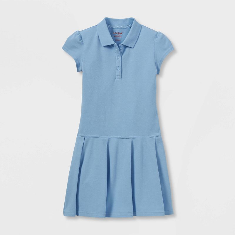 Toddler Girls' Short Sleeve Pleated Uniform Tennis Dress - Cat & Jack™ Navy, 1 of 4