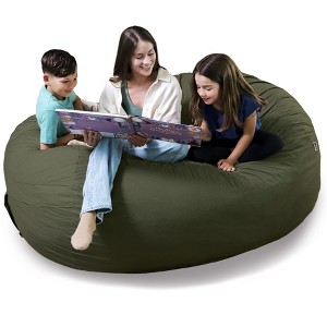 Big Joe Bean Bag Chair with Removeable Cover, Foam Filled, Multiple Sizes and Fabrics, All Ages - 1 of 4