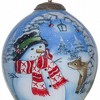 HomeRoots Adorable Snowman and Deer Hand Painted Mouth Blown Glass Ornament - 4 of 4