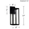 John Timberland Titan Modern Outdoor Wall Light Fixture Mystic Black 17" Clear Glass for Post Exterior Barn Deck House Porch Yard Patio Home Outside - 4 of 4