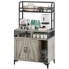 Cat Litter Box Enclosure with Shelves & Doors – Large Hidden Cat Furniture with Storage & Scratch Board - 4 of 4