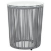 vidaXL 3 Piece Bistro Set with Cushions PE Rattan Gray - 2 of 4