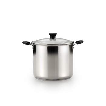 T-fal 12qt Stock Pot with Lid, Stainless Steel Cookware
