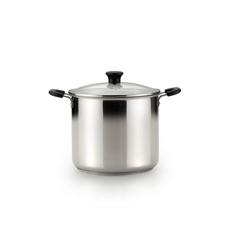T-fal 12qt Stock Pot with Lid, Stainless Steel Cookware, 1 of 7