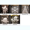 5 Star Super Deals 5 Christmas Window Light Decoration 3D LED Acrylic Hanging Decor w/ Icicle Strings - Santa, Snowflake, Snowman,Tree & Jingle Bells - 2 of 4