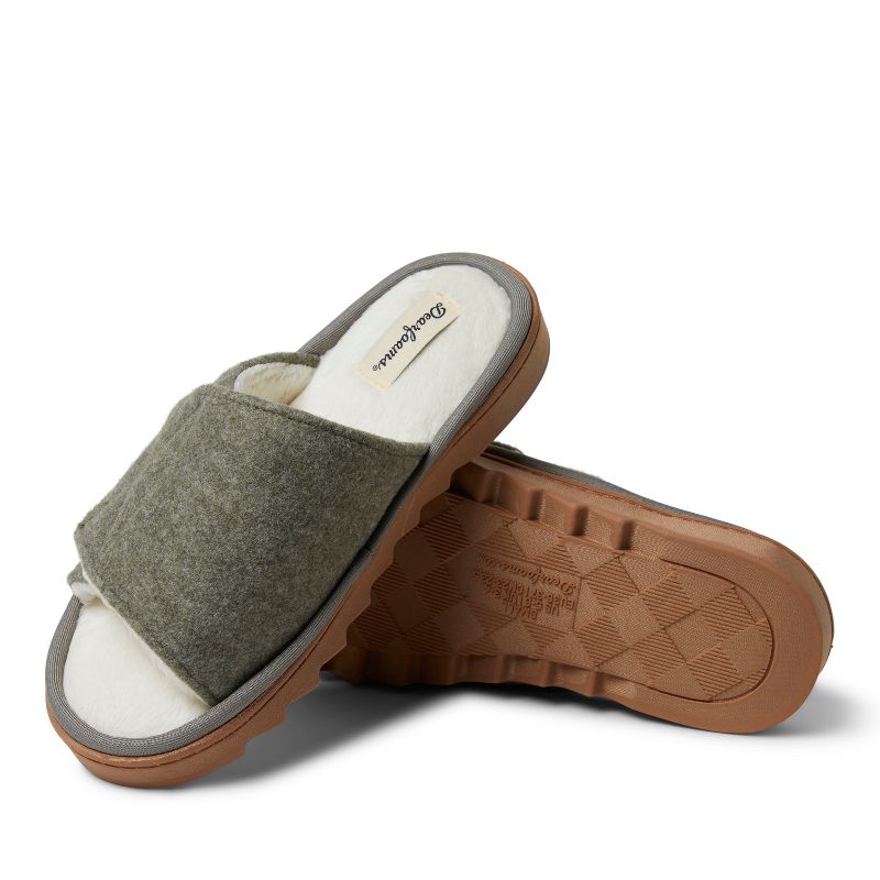 Dearfoams Women's Norma Wool Adjustable Slide House Shoe Slippers, 2 of 6