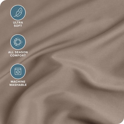 Taupe Queen Extra Deep Pocket Microfiber Fitted Sheet