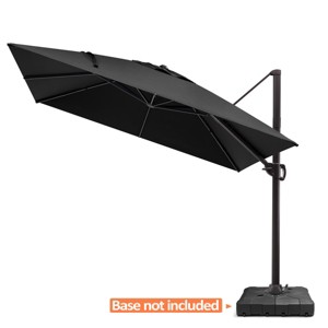 Pellebant 11 x 11ft Square Cantilever Umbrella Outdoor 360 Degree Rotation Offset Umbrella 6 Heights Adjustable Cantilever Patio Umbrella - 1 of 4