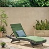 Christopher Knight Home Salem Outdoor Wicker Armless Adjustable Chaise Lounge with Cushion - 2 of 4