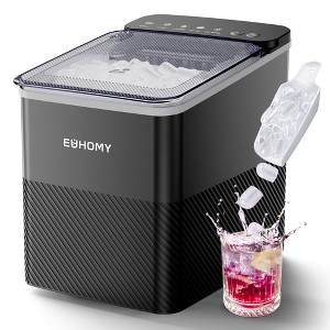 EUHOMY Tabletop Ice Maker - 26.5 lbs Daily Capacity, Bullet Ice in 6 Min, Quiet & Compact, Easy-to-Use, 1.5L Tank - 1 of 4