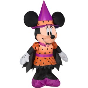 Gemmy Airblown Inflatable Minnie as Witch Disney, 4 ft Tall, Multicolored - 1 of 3