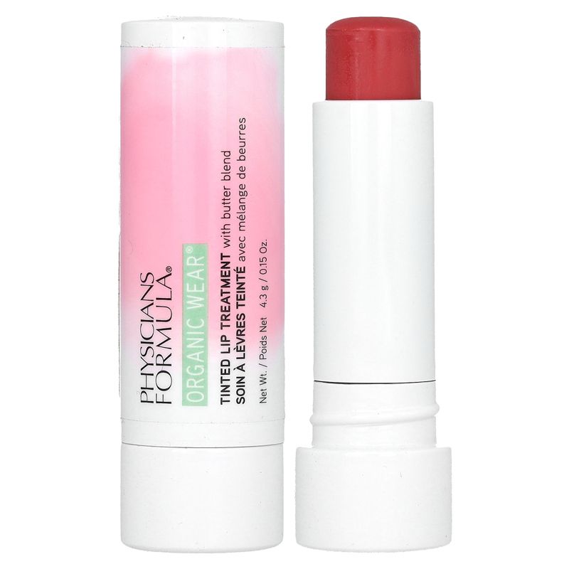 Physicians Formula Organic Wear, Tinted Lip Treatment, Tickled Pink, 0.15 oz (4.3 g), 1 of 4