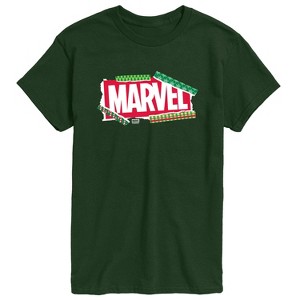 Men's - Marvel - Logo Wrapping Paper Short Sleeve Graphic T-Shirt - 1 of 3