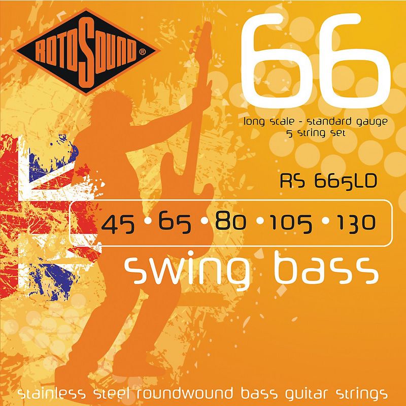 Rotosound RS665LD Roundwound 5-String Bass Strings, 1 of 3