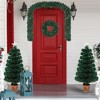 4 Pieces Artificial Christmas Tree, Christmas Garland, Wreath and Set of 2 Entrance Trees, Holiday Christmas Tree for Front Door Entryway Fireplace - 2 of 4