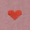 Dalix Pixel Heart Embroidered Lightweight Relaxed Jersey Tee Summer Cute Love Womens - 2 of 4