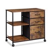 GALAXHERO  3 Drawer Mobile File Cabinet, Rolling Printer Stand with Open Storage Shelf for Home Office - 2 of 4