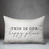 Creative Products This Is Our Happy Place White and Black 14x20 Indoor / Outdoor Pillow - 2 of 4