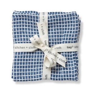 tag Tag Texturedcheck Dishcloth S2 Blue - 1 of 2