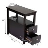 Infurnic Utility Storage Cabinets Modern Sturdy Wood Structure, Convenient for Living Room, Black, 11.81"*23.62"*24" - 3 of 4