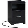PAGED Nightstand with Storage Drawer and Open Shelf, Modern Wooden Side Table, Bedside Cabinet for Bedroom, Living Room - 4 of 4