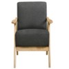 28.5"Dark Gray Fabric Upholstered 1pc Accent Chair Cushion Back - 3 of 4